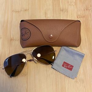 Ray-Ban Aviator Sunglasses Brown